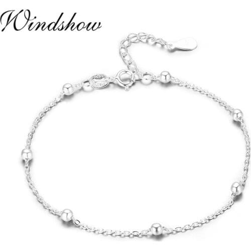 Pure Real 925 Sterling Silver Beads Cross Chain Bracelets For Women Girls Friend Jewelry Pulseras Armbanden Voor Vrouwen Bilezik