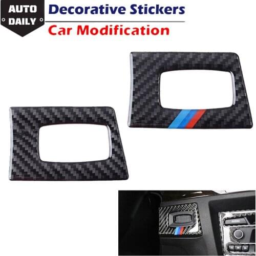 Decorative Sticker Engine Star Key Hole Carbon Fiber Trim Cover Fit For BMW 3 SeriesE90 E92 E93 2005-2012 Car Decoration