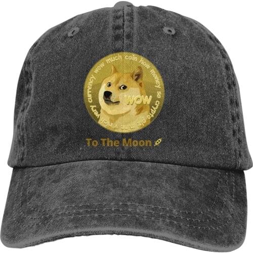 Dogecoin To The Moon! Baseball Cap Men Dogecoin Funny Bitcoin Caps colors Women Summer Snapback Caps