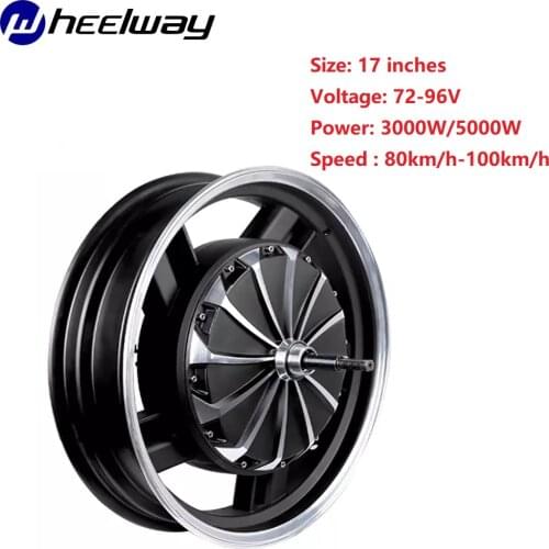 17 inch 72V96V3000W5000W electric motor high speed hub motor 100km/h scooter UTV gearless motor scooter motorcycle ATV motor