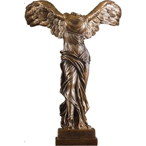 EUROPEAN VICTORY GODDESS FIGURE SCULPTURE HOME DECORATION RESIN CRAFT ORNAMENTS VINTAGE ABSTRACT GODDESS STATUE WEDDING GIFTS