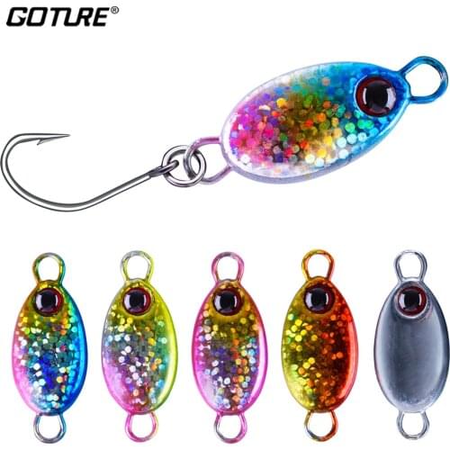Goture 2pc Winter Fishing Jig 3D Eyes Hot Stamping 3.2g 5.3g For Trout Pike Ice Fishing Artificial Bait Fishing Accessories