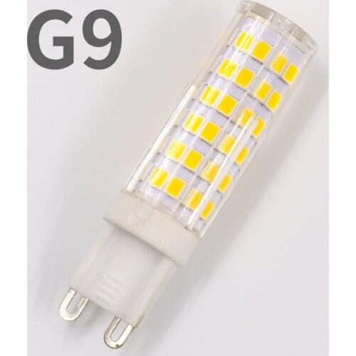 No Flicker Dimmable Ceramic LED G4 Light G9 Led Lamp 220V AC DC 12V LED G9 Bulb 3W 5W 7W 9W 12W 15W SMD2835 Spotlight Chandelier