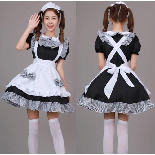 Shanghai Story Unisex French Sissy Maid Dress Cosplay Costume Japanese Anime Lolita Dress for Halloween Outfit
