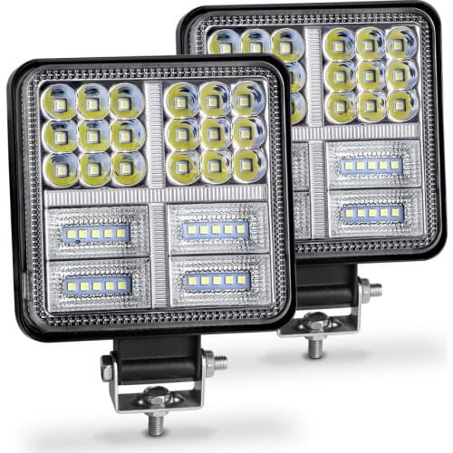 4" Square Led Work Light Bar 177W Flash Strobe Offroad Work Light 12V 24V Spotlight For 4x4 led bar offroad Jeep SUV Truck ATV