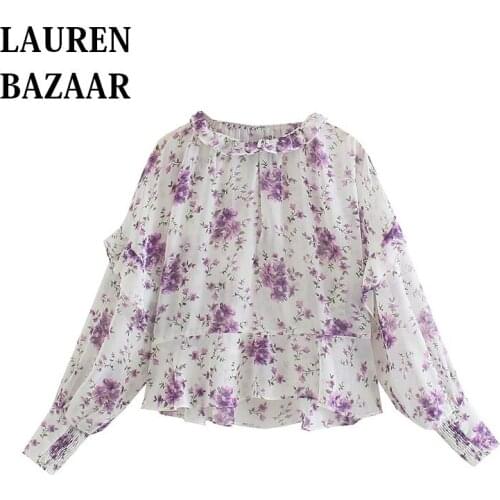 Женские модные рубашки LAUREN BAZAAR China At AliExpress