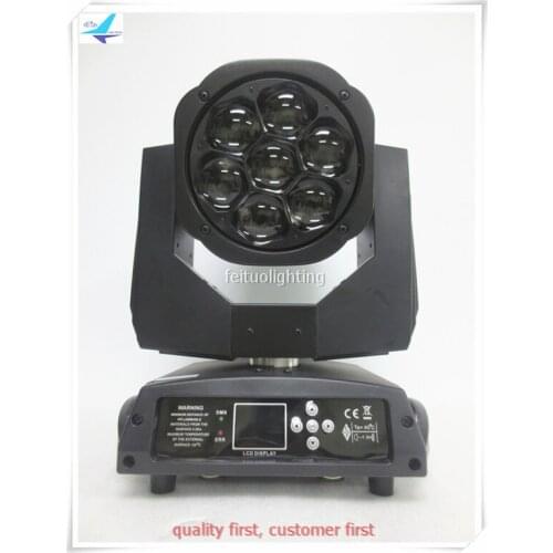 Best Sell 4pcs/lot Zoom Bee Eye Effect 7x15w RGBW 4in1 Moving Head Light Beam Mini LED Lighting Equipment Show Party DJ Lumiere