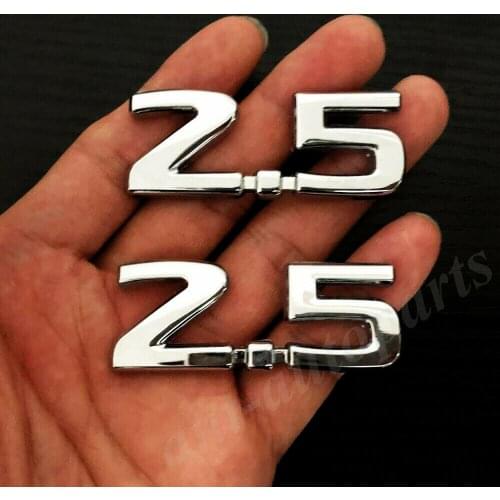 2pcs Metal Chrome 2.5 Car Trunk Rear Emblem Badge Decals Sticker VIP XL XV V6
