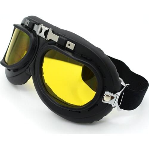 Motorcycle Goggles Glasses Helmet Scooter Retro Moto Outdoor Sunglasses for Pilot Dirt Bike Riding Retro Vintage Off-Road Gafas