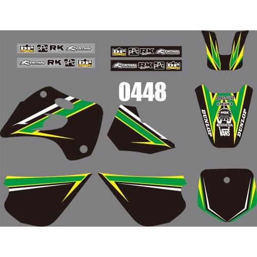 3M 0448 Motorcycle Team Graphic & Backgrounds Decal Stiker Kits for Kawasaki KX80 1994-1997 dirt bike sticker for Kawasaki KX80