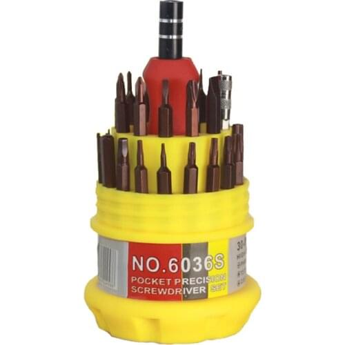 PARON 31 In1 Mini S2 Screwdriver Bit Set Small Socket Magnetic Screw Tip Bar DIY Household Repair Tools Slotted Torx Star Hex