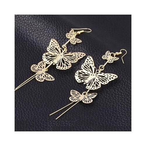 New fashion Long tassel rhinestone big bow earrings For Women girl Accessories jewelry wholesale
