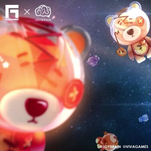 Original Torn Bear Little Universe Series Blind Box Toys Model That Will Shine Confirm Style Cute Anime Figure Gift Surprise Box