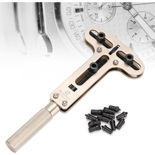 Metal Three-Jaw Watch Opener for Replacing Batteries Watch Back Case Cover Remover Wristwatch Repairing Tools with Accessory