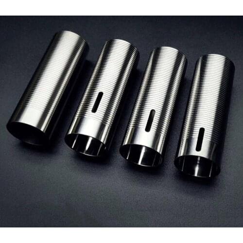 Paintball Ultimate CNC Advanced Stainless Steel Ribbed Heat Dissipation Cylinder For Airsoft AEG M4/AK Gearbox 100%/80%/70%/60