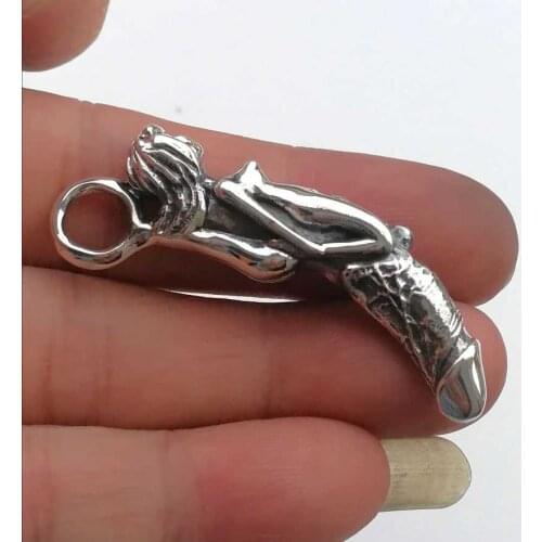 925 sterling Silver Penis Phallus Phalli collection product pendant charm tag decoration bracelet keychain pendant A5920
