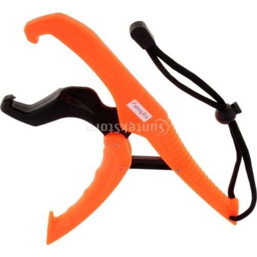 Portable Plastic Fishing Fish Grip Gripper With Lanyard Pliers Hook Remover