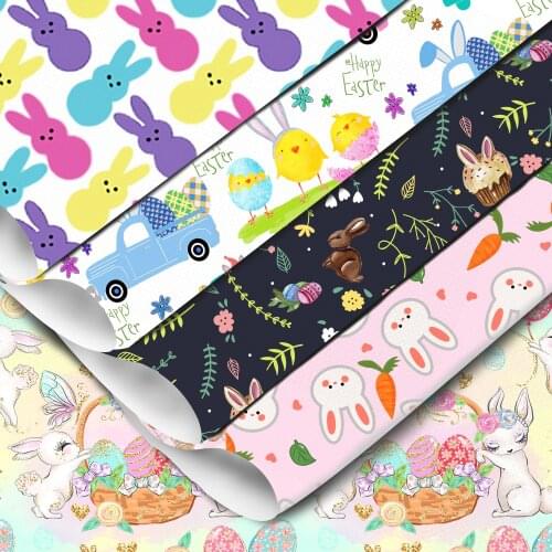 Japanese Cartoon Printed Faux Leather Sheets For Hair Bows Earrings Handmade DIY Crafts Home Decoration Vinyl cuero