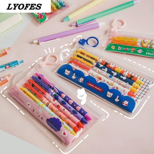 6Pcs/lot Christmas elk School & Office Supply cute pens penguin Unicorn Rotating Head Gel Ink Pen Promotional Gift Stationery