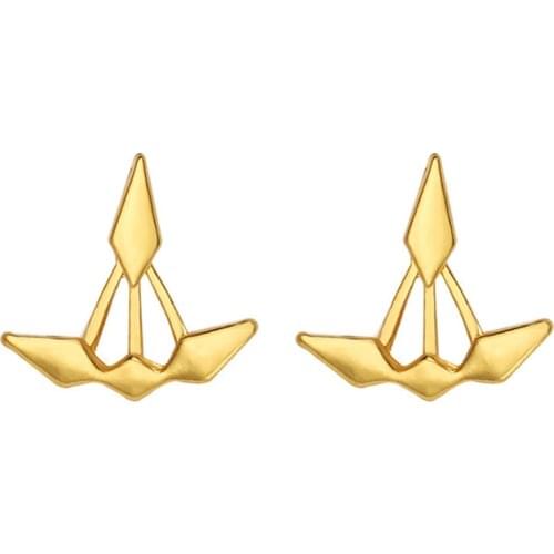 Korean Fashion Simple Rhombus Glossy Back Hanging Earrings Small Exquisite All-Match Popular Earrings Womens Jewelry