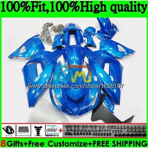 Injection For KAWASAKI ZX 14R ZX14R 06 07 08 09 10 11 21BS.127 ZZR1400 ZX-14R 2006 2007 Metal blue 2008 2009 2010 2011 Fairing