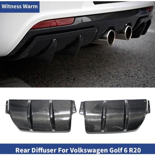 For Volkswagen VW Golf 6 VII MK6 R20 2010-2013 Rear Bumper Lip Carbon Fiber / FRP Rear Diffuser Plate Guard