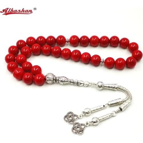 Women tasbih Muslim Lady Rosary Red prayer beads 33 66 99 beads Red stone Madam Ladies jewelry