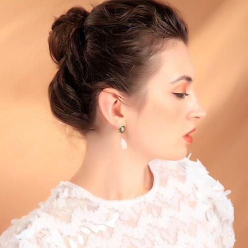 Bohemia New Arrival Drop Earring For Women Handmade Pearl Enamel Sun Earring Wholesale Appointment Gift Jewelry Accessory