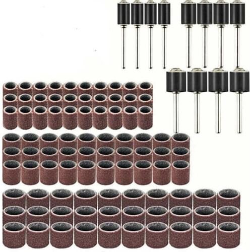 102 pcs Sanding Band Sand Drum Rotary Abrasive Sanding Ring Grinding Polishing Tool Rotary Abrasive Sanding Tools