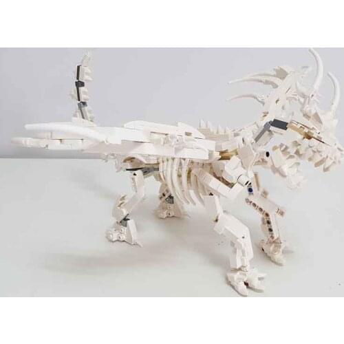 Jurassic World 3d Dinosaur Skeleton Blocks Dinosaur Diy Educational Childrens Toys Moc Blocks Toys Skeleton Dragon