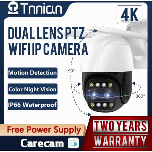 1080P IP Camera Auto Tracking WIFI Dual-Lens Camera System PTZ Home Security Camera 10X Zoom CCTV Camera P2P Speed Dome Camera