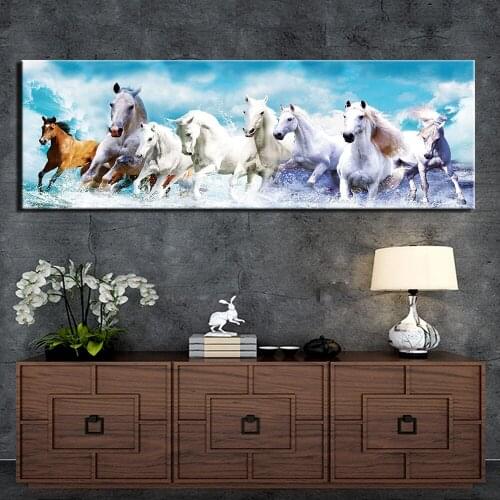 Large 5D Diamond Embroidery Anmial Cross Stitch DIY Diamond Painting Horse Diamond Mosaic Rhinestones Home decoration gift AS71