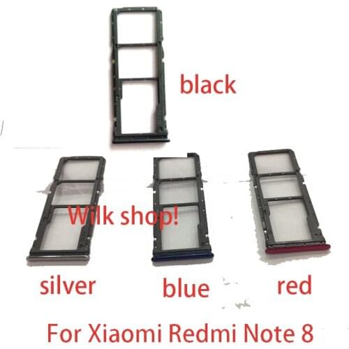 Sim Tray Holder For Xiaomi Redmi Note8 Note 8 Note8T SIM Card Tray Slot Holder Adapter Socket Repair Parts