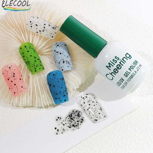 ELECOOL Gel Nail Polish Quail Egg Effect Varnishes For Nails Art Eggshell Hybrid Design Base And Top Coat For Nail Gel Polish