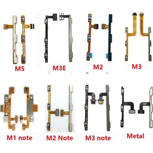 10PCS Power On/Off Key Side Volume Up/Down Button Flex Cable For Meizu M2 M3 M3S M5 Note M5S MINI METAL Repair Parts