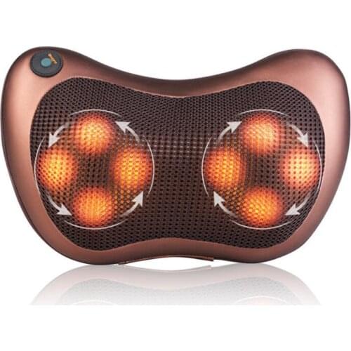Hot Sellling Durable Imitating Manual Multi Function 50 - 60Hz 4 Balls Neck Back Deep Kneading Massage Pillow For Car Home
