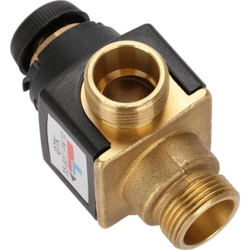 Hot 3 Way DN20 Male Thread Brass Thermostatic Mixing Valve for Solar Water Heater Thermostatic Valve