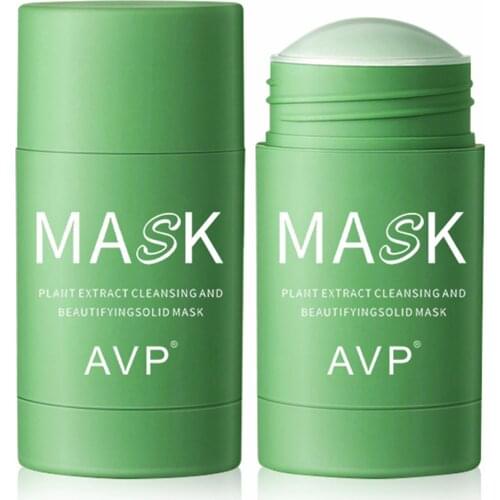 Green Tea Deep Cleansing Mud Mask Oil Control Anti-Acne Eggplant Solid Masks Purifying Clay Stick Mask Moisturizing Skin Care