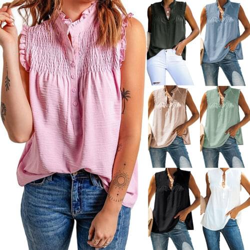 HUGWISER Sleeveless Blouses