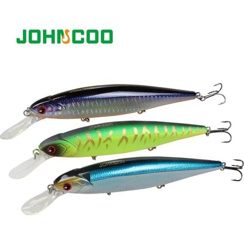 JOHNCOO 3pcs Fishing Lure Minnow Wobblers 8.7g 10g 16.5g Multi Jointed Swim bait Artificial Hard Baits Set Crank Bait