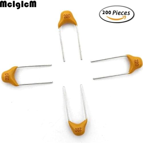 McIgIcM 200pcs 50V monolithic ceramic capacitor multi-layer ceramic capacitor p=5.08mm 47pF 100pF 150pF 220pF 330pF