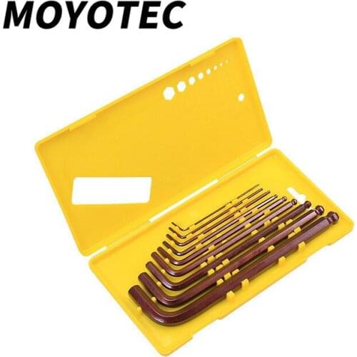 MOYOTEC 9Pcs Boxed Hexagonal Wrench Set Including Hexagonal Plum Hexagonal Screwdriver Universal Hexagonal Wrench Tool
