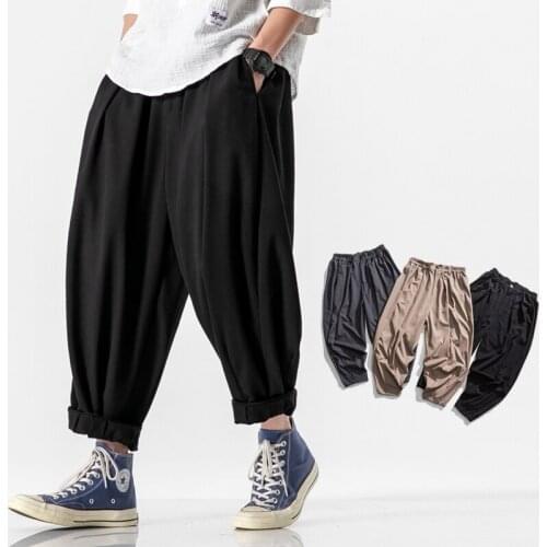 Harajuku Men Jogger Sweatpants Solid Color Men’s Harem Pants Loose Streetwear Woman Trousers Ankle-Length Big Size Casual Pants