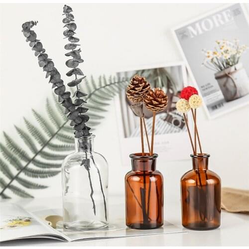 Nordic Glass Vases Living Room Table Decoration Transparent Water Hydroponics Flower Rope Dry Flower Vase Home Decor
