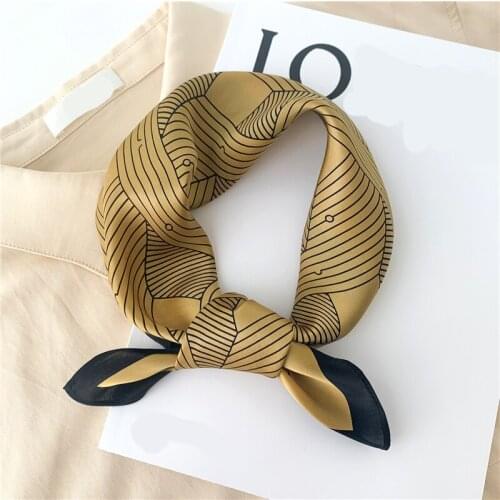 100% Silk Square Scarf for Women Bandana Fashion Lady Natural Foulard Neck Hairband Spring Summer Small Scarves Kerchief Tie