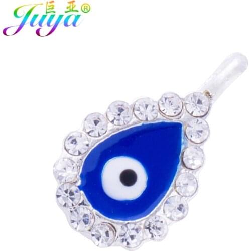 10pcs/lot Wholesale Evil Eye Charms Supplies Cz Rhinestones Enamel Charms For DIY Bracelets Earrings Making