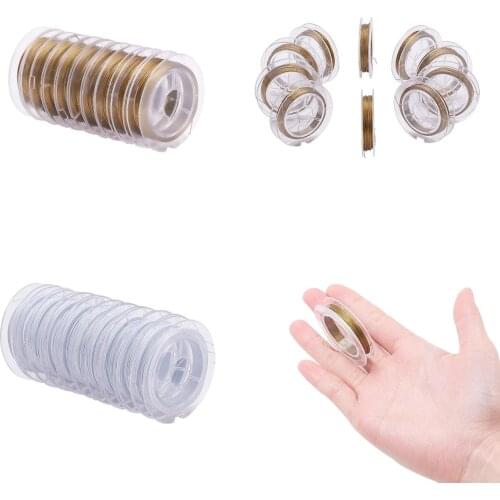 10Rolls 0.38mm/0.45mm Resistant Strong Line Steel Tiger Tail Beading Wire Mixed Color For DIY Jewelry Making Findings 10M/Roll