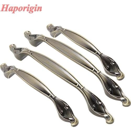 2x Antique Kitchen Cabinet Drawer Handles Bronze Cupboard Door Pulls Vintage Wardrobe Dresser Closet Handles Bookcase