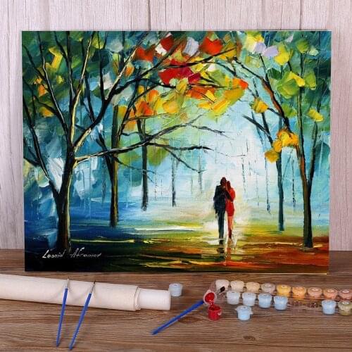 The Warmth Feelings Coloring By Numbers Painting Set Acrylic Paints 40*50 Canvas Pictures Wall Paintings Crafts For Wholesale
