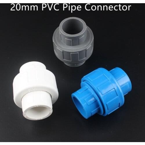 20mm PVC Pipe Straight Connector Fitting Garden Aquarium Water Hose Union Joint Accessoires Plumbing Greenhouses Tube Adapter